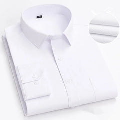 BAMBOOPLE Men's Long Sleeve Casual Shirts Fashion Print Standard Fit Button Soft Shirts For Man Office Business New AEchoice - SHOWLU FASHION STORE