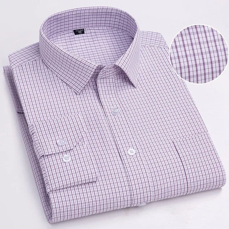 BAMBOOPLE Men's Long Sleeve Casual Shirts Fashion Print Standard Fit Button Soft Shirts For Man Office Business New AEchoice - SHOWLU FASHION STORE