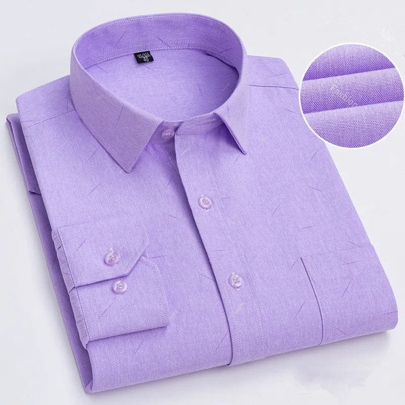BAMBOOPLE Men's Long Sleeve Casual Shirts Fashion Print Standard Fit Button Soft Shirts For Man Office Business New AEchoice - SHOWLU FASHION STORE