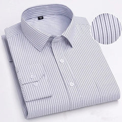 BAMBOOPLE Men's Long Sleeve Casual Shirts Fashion Print Standard Fit Button Soft Shirts For Man Office Business New AEchoice - SHOWLU FASHION STORE