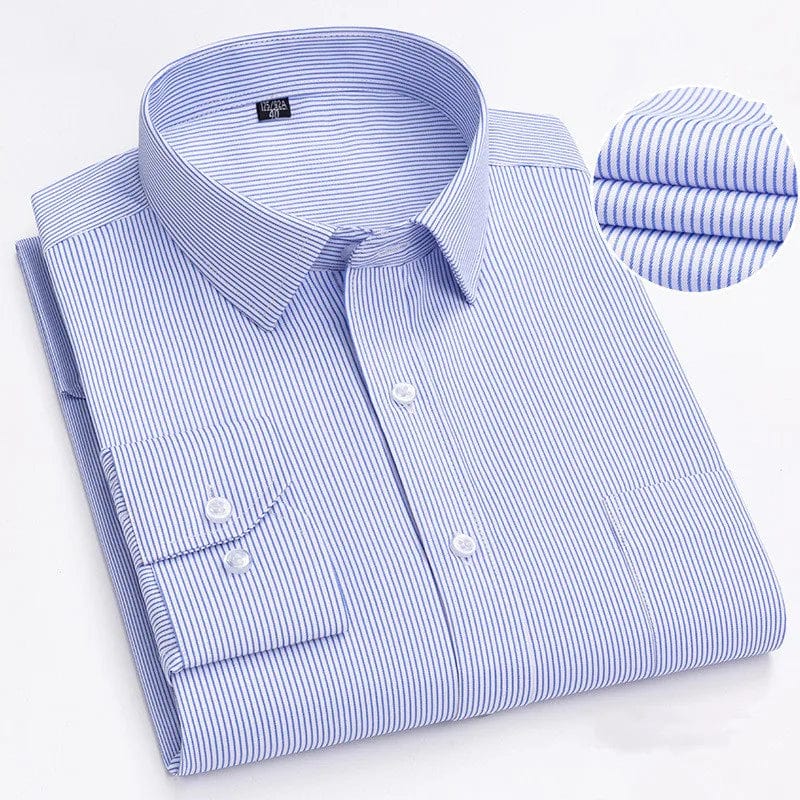 BAMBOOPLE Men's Long Sleeve Casual Shirts Fashion Print Standard Fit Button Soft Shirts For Man Office Business New AEchoice - SHOWLU FASHION STORE