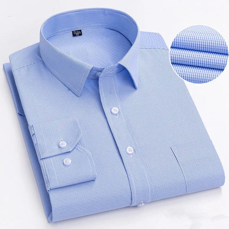 BAMBOOPLE Men's Long Sleeve Casual Shirts Fashion Print Standard Fit Button Soft Shirts For Man Office Business New AEchoice - SHOWLU FASHION STORE
