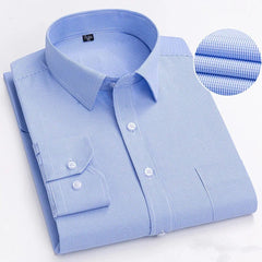BAMBOOPLE Men's Long Sleeve Casual Shirts Fashion Print Standard Fit Button Soft Shirts For Man Office Business New AEchoice - SHOWLU FASHION STORE