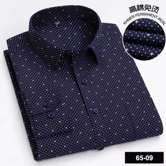 BAMBOOPLE Men's Long Sleeve Casual Shirts Fashion Print Standard Fit Button Soft Shirts For Man Office Business New AEchoice - SHOWLU FASHION STORE