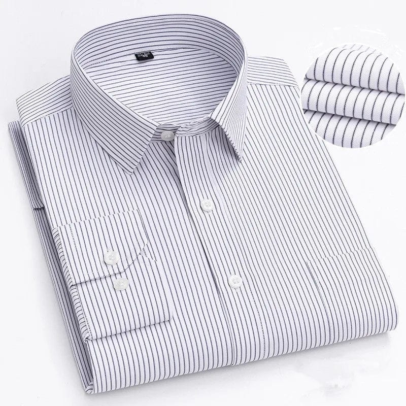 BAMBOOPLE Men's Long Sleeve Casual Shirts Fashion Print Standard Fit Button Soft Shirts For Man Office Business New AEchoice - SHOWLU FASHION STORE