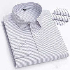 BAMBOOPLE Men's Long Sleeve Casual Shirts Fashion Print Standard Fit Button Soft Shirts For Man Office Business New AEchoice - SHOWLU FASHION STORE