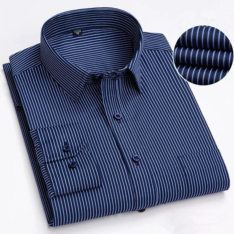 BAMBOOPLE Men's Long Sleeve Casual Shirts Fashion Print Standard Fit Button Soft Shirts For Man Office Business New AEchoice - SHOWLU FASHION STORE