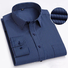 BAMBOOPLE Men's Long Sleeve Casual Shirts Fashion Print Standard Fit Button Soft Shirts For Man Office Business New AEchoice - SHOWLU FASHION STORE