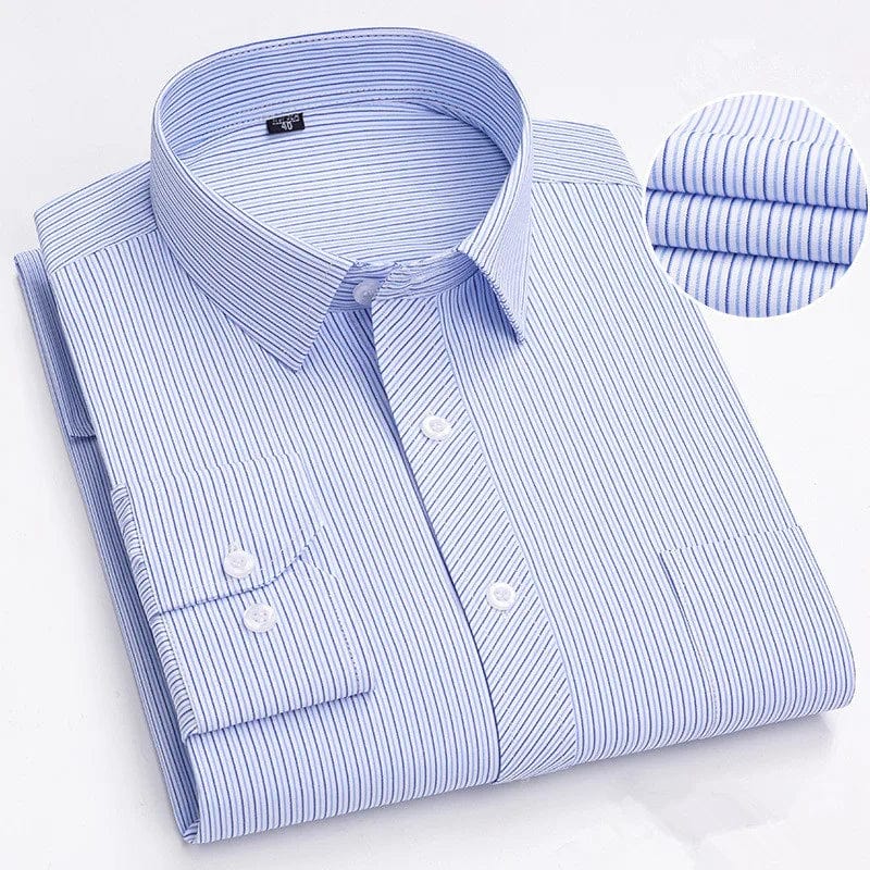 BAMBOOPLE Men's Long Sleeve Casual Shirts Fashion Print Standard Fit Button Soft Shirts For Man Office Business New AEchoice - SHOWLU FASHION STORE