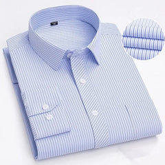 BAMBOOPLE Men's Long Sleeve Casual Shirts Fashion Print Standard Fit Button Soft Shirts For Man Office Business New AEchoice - SHOWLU FASHION STORE