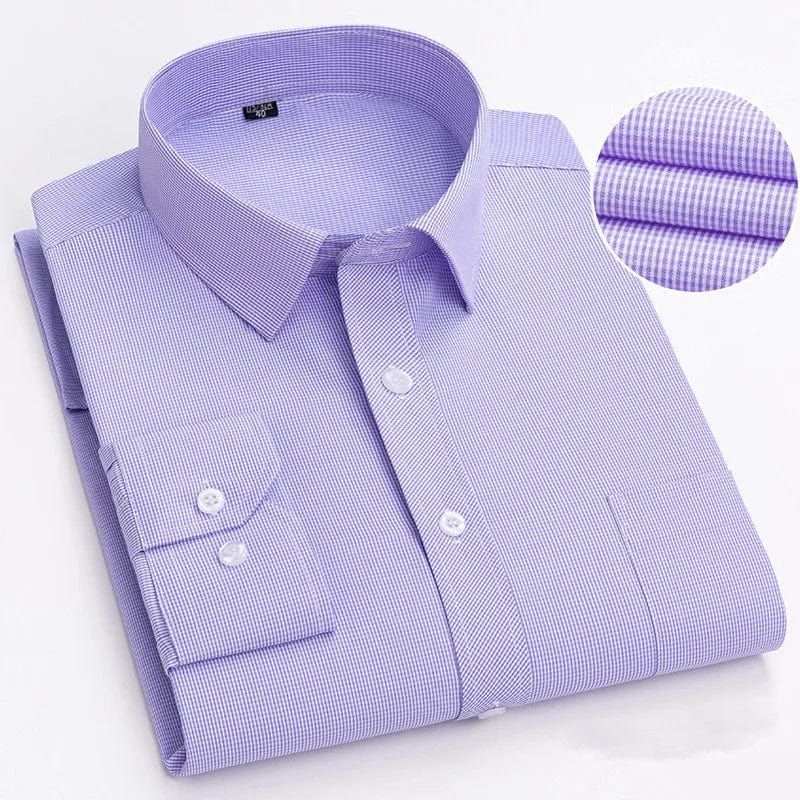 BAMBOOPLE Men's Long Sleeve Casual Shirts Fashion Print Standard Fit Button Soft Shirts For Man Office Business New AEchoice - SHOWLU FASHION STORE