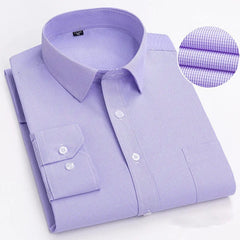 BAMBOOPLE Men's Long Sleeve Casual Shirts Fashion Print Standard Fit Button Soft Shirts For Man Office Business New AEchoice - SHOWLU FASHION STORE