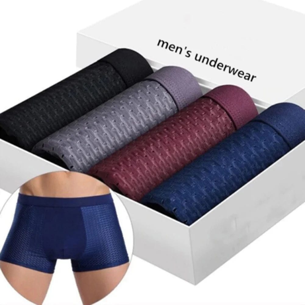 Bamboowear Bamboo Boxer Short Men Microfiber Boxer Briefs Underwear Compression Stretch - SHOWLU FASHION STORE