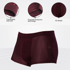 Bamboowear Bamboo Boxer Short Men Microfiber Boxer Briefs Underwear Compression Stretch - SHOWLU FASHION STORE