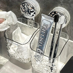Bathroom Shelf Suction Cup Wall Mount Corner Storage Shelves Shampoo Holder Cosmetic Rack Shower Drain Basket Bathroom Organizer - SHOWLU FASHION STORE