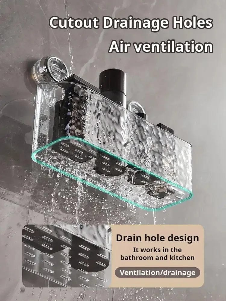 Bathroom Shelf Suction Cup Wall Mount Corner Storage Shelves Shampoo Holder Cosmetic Rack Shower Drain Basket Bathroom Organizer - SHOWLU FASHION STORE