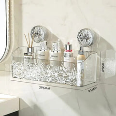 Bathroom Shelf Suction Cup Wall Mount Corner Storage Shelves Shampoo Holder Cosmetic Rack Shower Drain Basket Bathroom Organizer - SHOWLU FASHION STORE