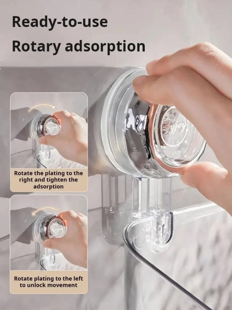 Bathroom Shelf Suction Cup Wall Mount Corner Storage Shelves Shampoo Holder Cosmetic Rack Shower Drain Basket Bathroom Organizer - SHOWLU FASHION STORE