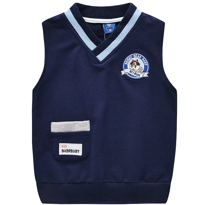 Bear Casual Handsome Fashion Sleeveless Spring and Autumn Children's Clothing - SHOWLU FASHION STORE