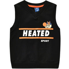 Bear Casual Handsome Fashion Sleeveless Spring and Autumn Children's Clothing - SHOWLU FASHION STORE