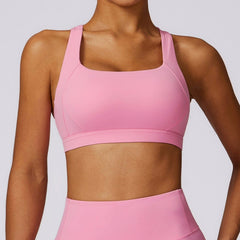 Beauty Back Cross Cloud Sense Tight Yoga Vest Sports Intimates Bubble Wrap with Chest Pad Running Bra Workout Clothes for Women - SHOWLU FASHION STORE