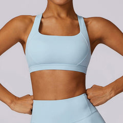 Beauty Back Cross Cloud Sense Tight Yoga Vest Sports Intimates Bubble Wrap with Chest Pad Running Bra Workout Clothes for Women - SHOWLU FASHION STORE