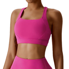 Beauty Back Cross Cloud Sense Tight Yoga Vest Sports Intimates Bubble Wrap with Chest Pad Running Bra Workout Clothes for Women - SHOWLU FASHION STORE