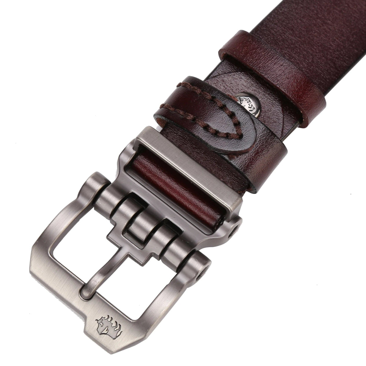 BISON DENIM Genuine Leather Men Belt Cowskin High Quality Personality Buckle Vintage Business Male Waist Straps For Jeans - SHOWLU FASHION STORE