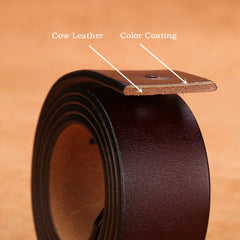 BISON DENIM Men Belt For Men Cowskin Genuine Leather Personality Men belt Buckle Quality Male Brown Strap Vintage Jeans N71223 - SHOWLU FASHION STORE