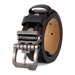 BISON DENIM Vintage Genuine Leather Men Belt High Quality Waist Strap Luxury Pin Buckle Male Best Gift Casual Belts for Jeans - SHOWLU FASHION STORE