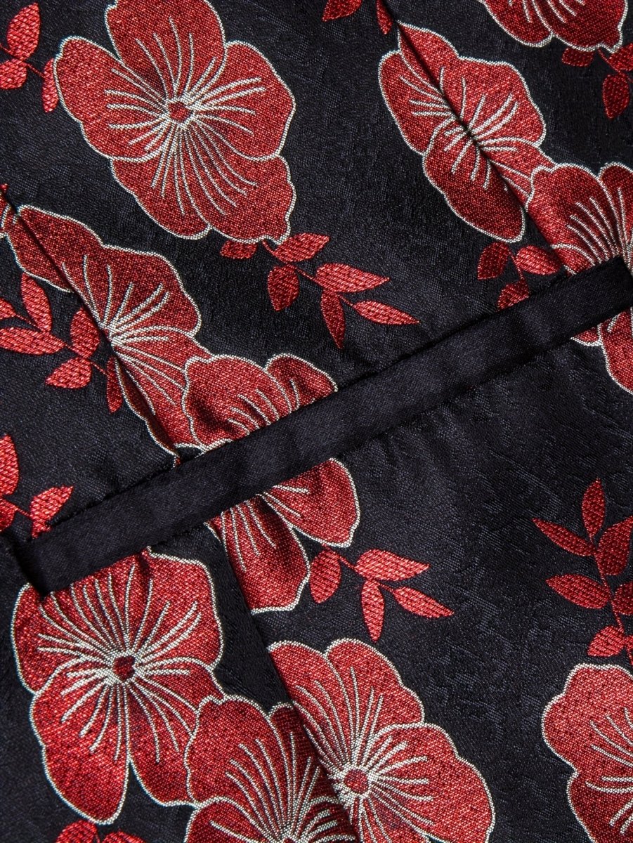 Black Red New Style Jacket Casual Jacquard Button Blazer Shawl Lapel Suit Jacket For Wedding 1pc Suit - SHOWLU FASHION STORE
