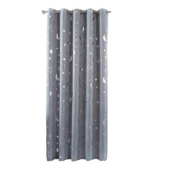 Blackout Curtains For Kids Boys With Stars And Moon Bedroom Livingroom Window Drapes Navy Blue Gray Pink - SHOWLU FASHION STORE