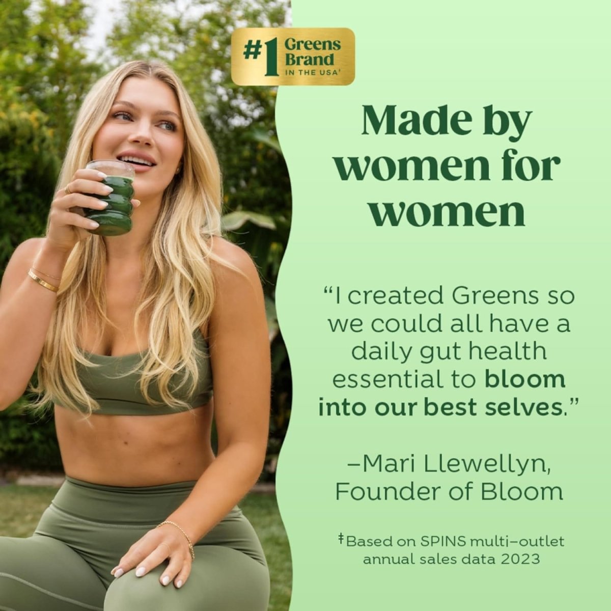 Bloom Nutrition Superfood Greens Powder, Digestive Enzymes with Probiotics and Prebiotics, Gut Health, Bloating Relief for Women, Chlorella, Green Juice Mix with Beet Root Powder, 30 SVG, Coconut - SHOWLU FASHION STORE