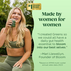 Bloom Nutrition Superfood Greens Powder, Digestive Enzymes with Probiotics and Prebiotics, Gut Health, Bloating Relief for Women, Chlorella, Green Juice Mix with Beet Root Powder, 30 SVG, Coconut - SHOWLU FASHION STORE