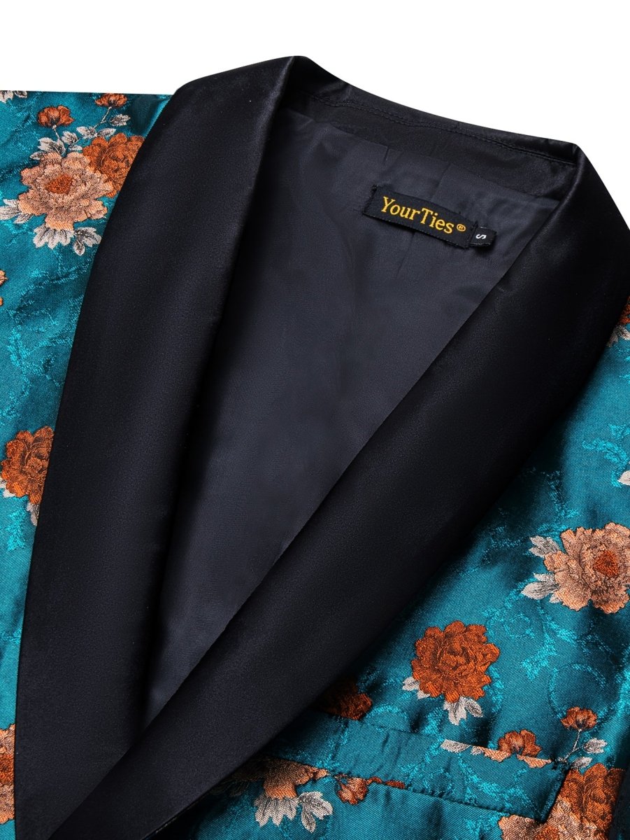 Blue New Style Jacket Casual Jacquard Button Blazer Shawl Lapel Suit Jacket For Wedding 1pc Suit - SHOWLU FASHION STORE