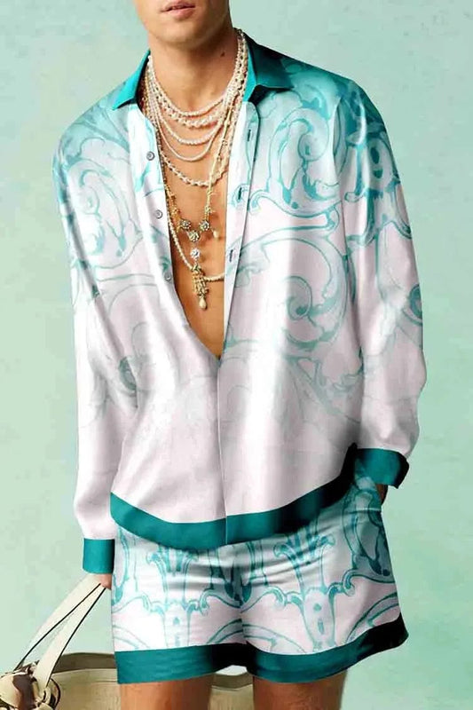 Botanical 3D - Print Elegance Set - SHOWLU FASHION STORE