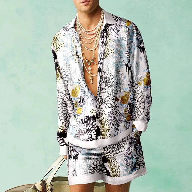 Botanical 3D - Print Elegance Set - SHOWLU FASHION STORE