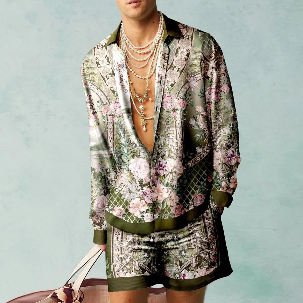 Botanical 3D - Print Elegance Set - SHOWLU FASHION STORE