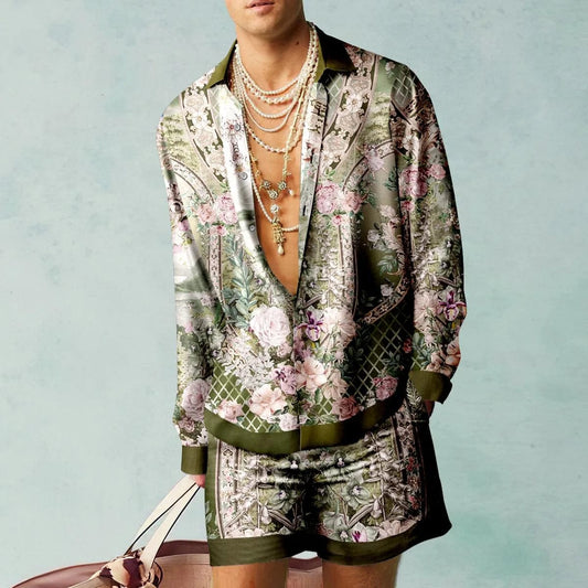 Botanical 3D - Print Elegance Set - SHOWLU FASHION STORE