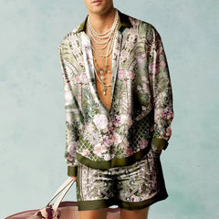 Botanical 3D - Print Elegance Set - SHOWLU FASHION STORE