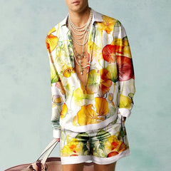Botanical 3D - Print Elegance Set - SHOWLU FASHION STORE