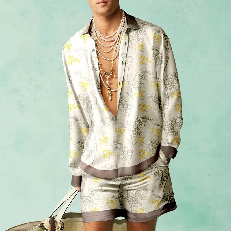 Botanical 3D - Print Elegance Set - SHOWLU FASHION STORE