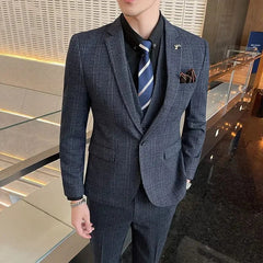 Boutique 5XL(Blazer + Vest + Trousers) Men's Elegant Fashion Business A Variety of Gentlemen Casual Formal Suit Three - piece Suit - SHOWLU FASHION STORE