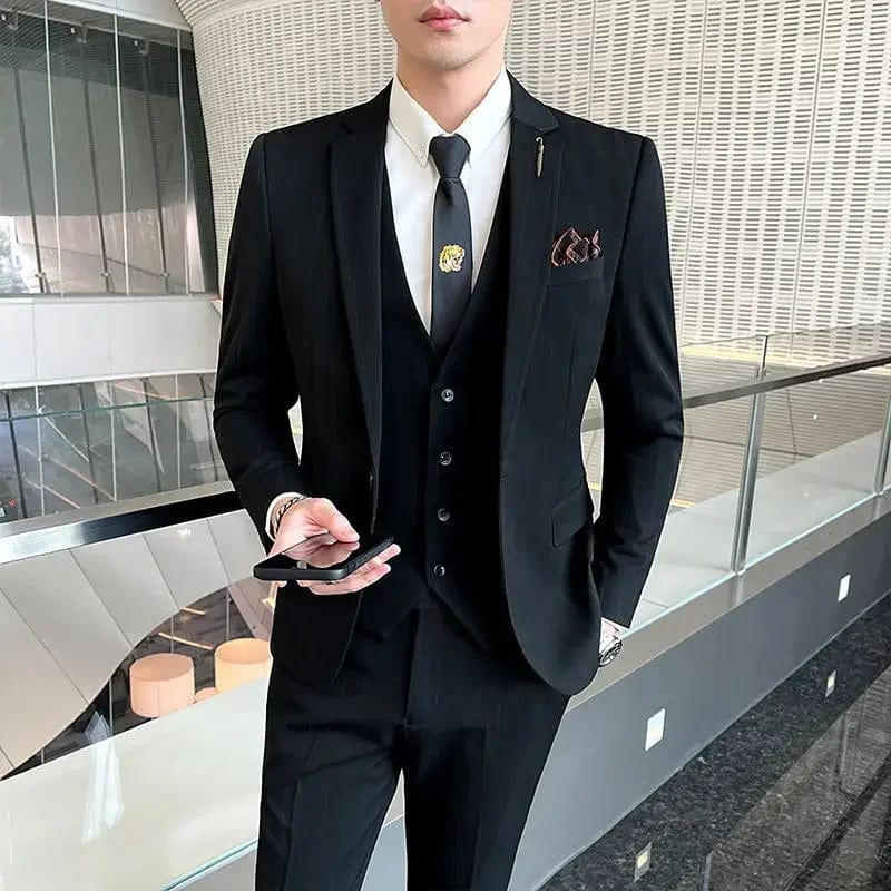 Boutique 5XL(Blazer + Vest + Trousers) Men's Elegant Fashion Business A Variety of Gentlemen Casual Formal Suit Three - piece Suit - SHOWLU FASHION STORE