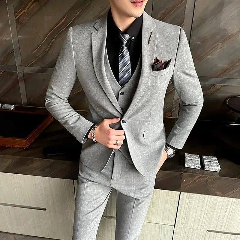 Boutique 5XL(Blazer + Vest + Trousers) Men's Elegant Fashion Business A Variety of Gentlemen Casual Formal Suit Three - piece Suit - SHOWLU FASHION STORE