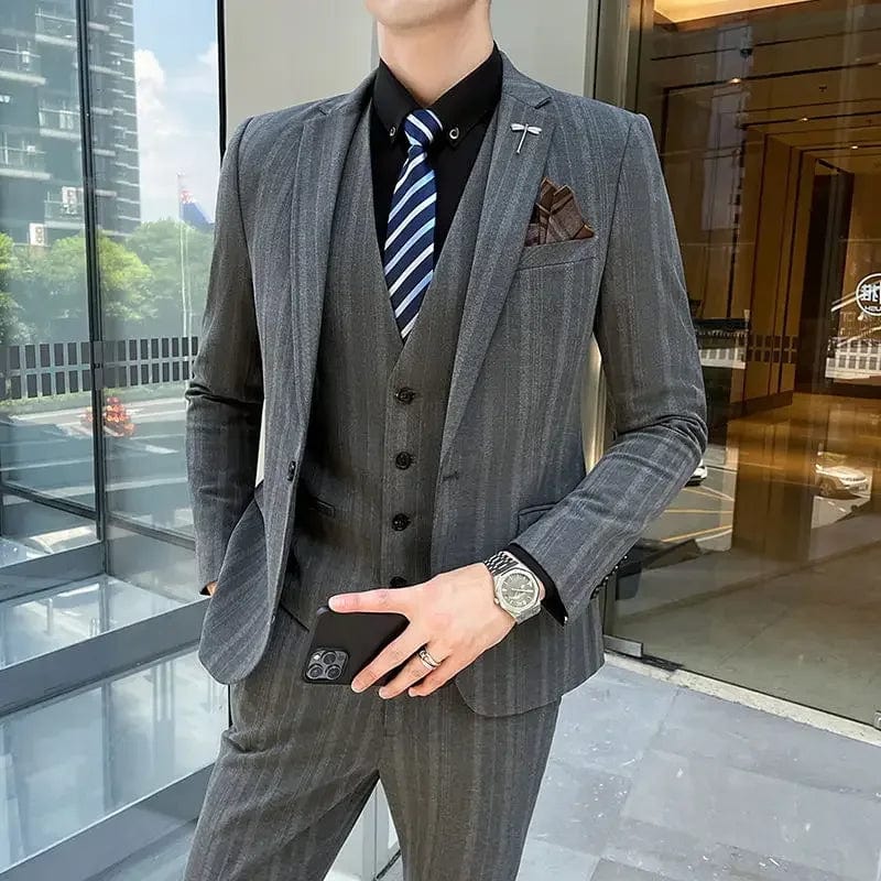 Boutique 5XL(Blazer + Vest + Trousers) Men's Elegant Fashion Business A Variety of Gentlemen Casual Formal Suit Three - piece Suit - SHOWLU FASHION STORE