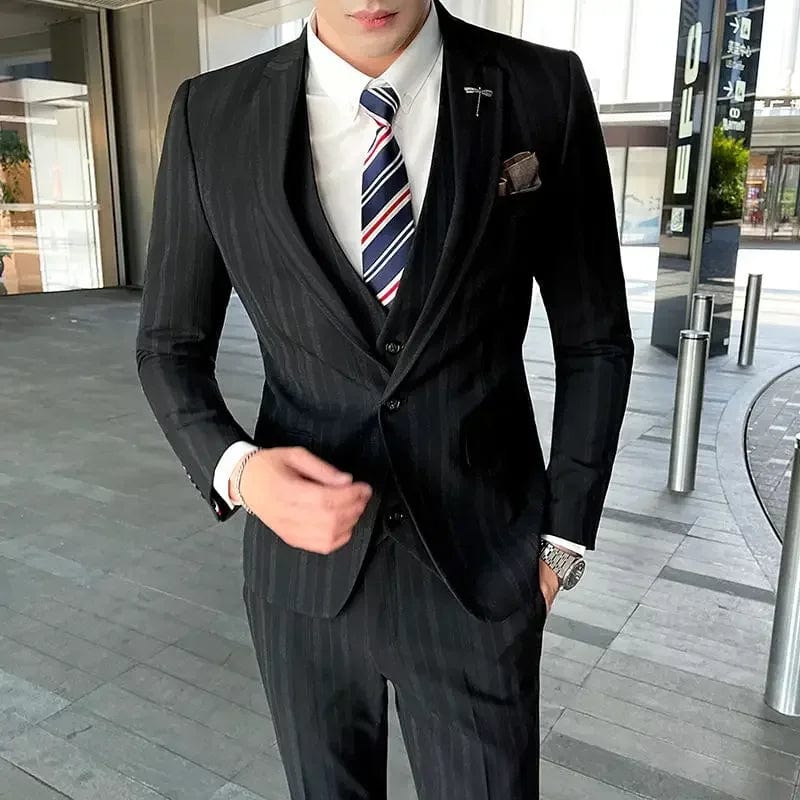 Boutique 5XL(Blazer + Vest + Trousers) Men's Elegant Fashion Business A Variety of Gentlemen Casual Formal Suit Three - piece Suit - SHOWLU FASHION STORE