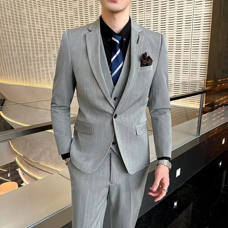 Boutique 5XL(Blazer + Vest + Trousers) Men's Elegant Fashion Business A Variety of Gentlemen Casual Formal Suit Three - piece Suit - SHOWLU FASHION STORE