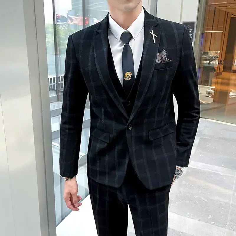 Boutique 5XL(Blazer + Vest + Trousers) Men's Elegant Fashion Business A Variety of Gentlemen Casual Formal Suit Three - piece Suit - SHOWLU FASHION STORE