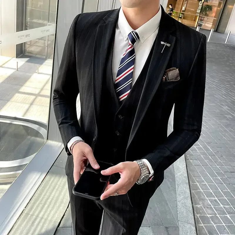 Boutique 5XL(Blazer + Vest + Trousers) Men's Elegant Fashion Business A Variety of Gentlemen Casual Formal Suit Three - piece Suit - SHOWLU FASHION STORE